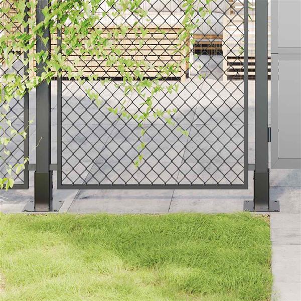 Grote foto vidaxl spokkels vierkant 4 st 71x71 mm gepoedercoat staal antraciet tuin en terras overige tuin en terras