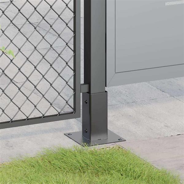 Grote foto vidaxl spokkels vierkant 4 st 71x71 mm gepoedercoat staal antraciet tuin en terras overige tuin en terras