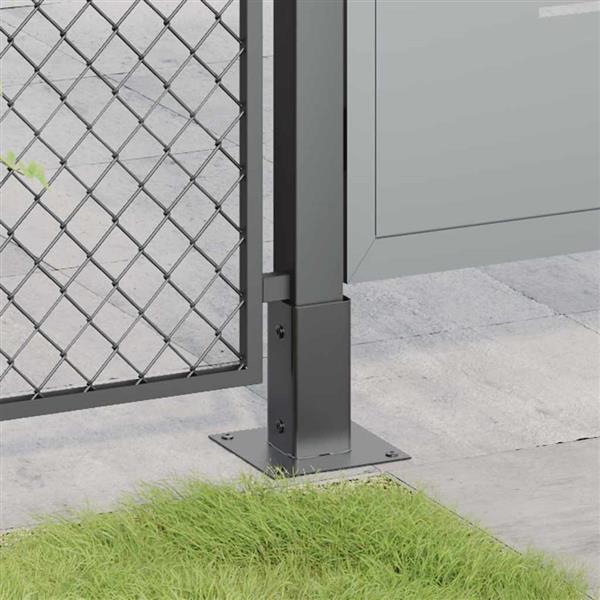 Grote foto vidaxl spokkels vierkant 4 st 61x61 mm gepoedercoat staal antraciet tuin en terras overige tuin en terras