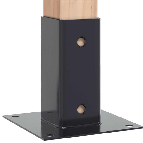 Grote foto vidaxl spokkels vierkant 4 st 61x61 mm gepoedercoat staal antraciet tuin en terras overige tuin en terras
