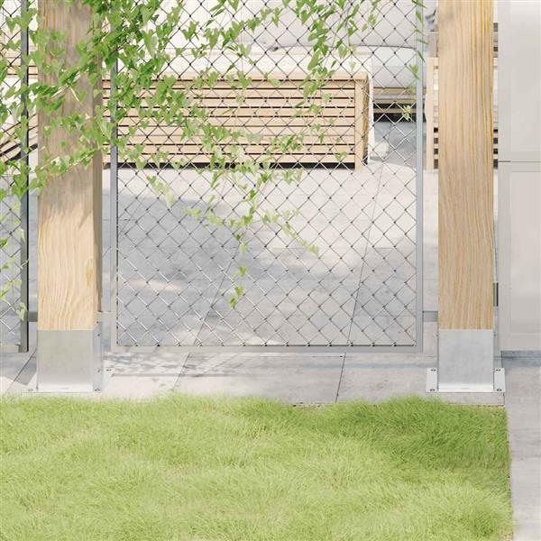 Grote foto vidaxl spokkels vierkant 12 st gegalvaniseerd staal zilverkleurig tuin en terras overige tuin en terras