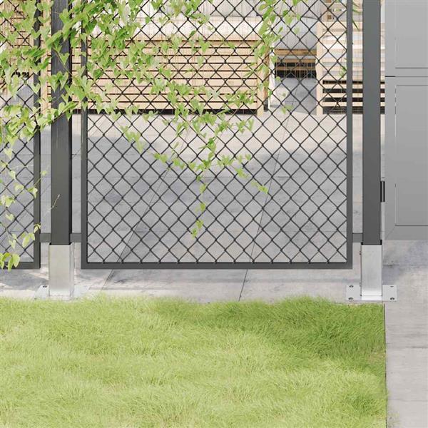 Grote foto vidaxl spokkels vierkant 4 st gegalvaniseerd staal zilverkleurig tuin en terras overige tuin en terras