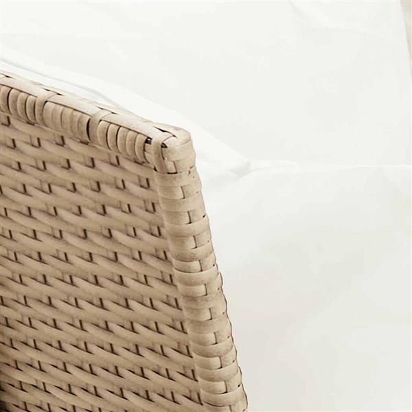 Grote foto vidaxl tuinbank met kussens poly rattan beige tuin en terras tuinmeubelen