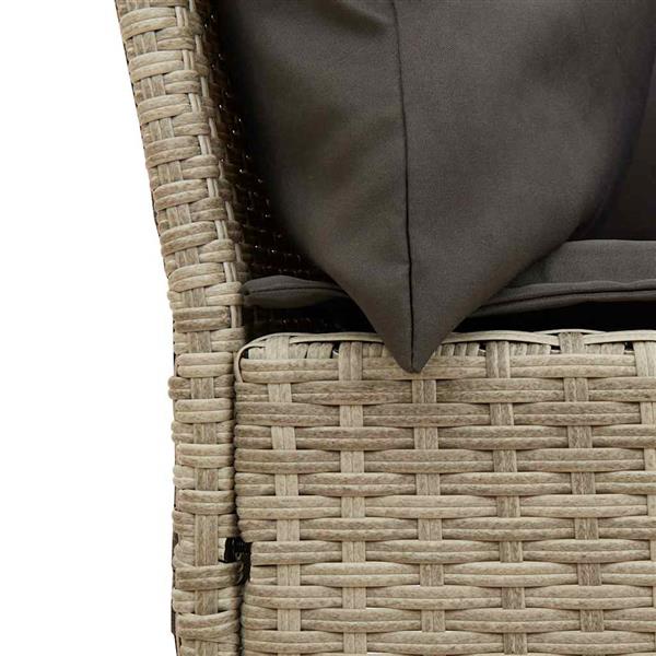 Grote foto vidaxl tuinbank met kussens poly rattan lichtgrijs tuin en terras tuinmeubelen