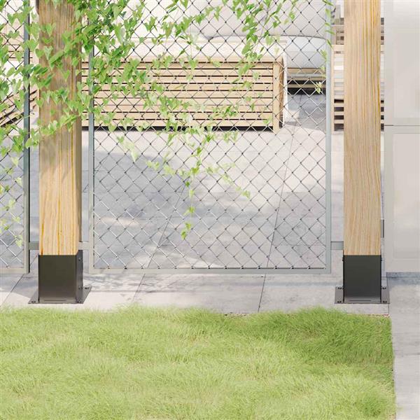Grote foto vidaxl paonderstellen vierkant 4 st 121x121 mm gepoedercoat staal tuin en terras overige tuin en terras