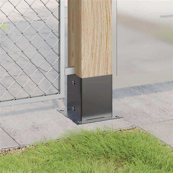 Grote foto vidaxl paonderstellen vierkant 4 st 121x121 mm gepoedercoat staal tuin en terras overige tuin en terras