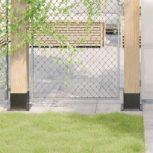 Grote foto vidaxl paonderstellen vierkant 12 st 141x141 mm gepoedercoat staal tuin en terras overige tuin en terras