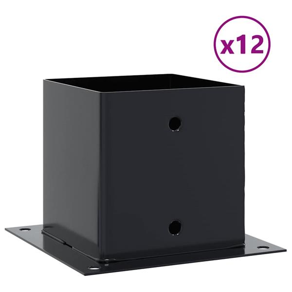 Grote foto vidaxl paonderstellen vierkant 12 st 141x141 mm gepoedercoat staal tuin en terras overige tuin en terras