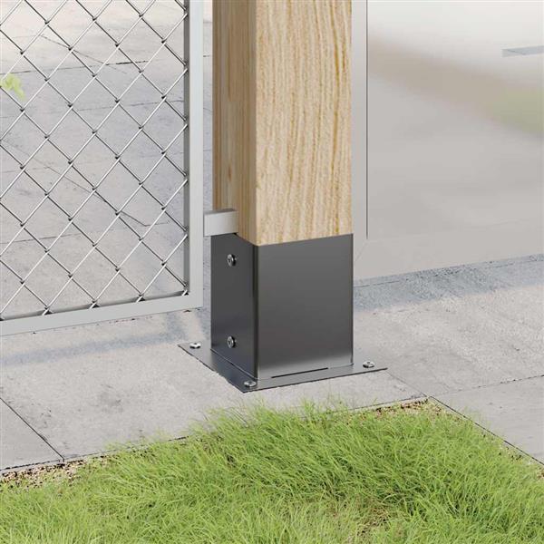 Grote foto vidaxl spokkels vierkant 12 st 121x121 mm gepoedercoat staal antraciet tuin en terras overige tuin en terras
