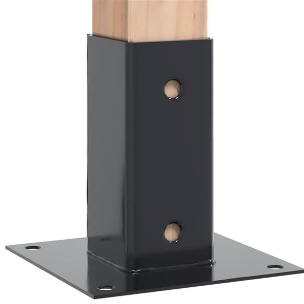 Grote foto vidaxl spokkels vierkant 12 st 71x71 mm gepoedercoat staal antraciet tuin en terras overige tuin en terras