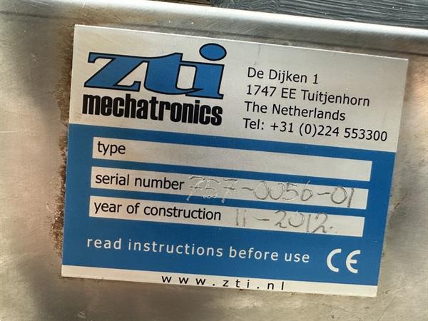 Grote foto zti mechatronics transportband roestvrij staal 1130 x 70 cm agrarisch transportbanden