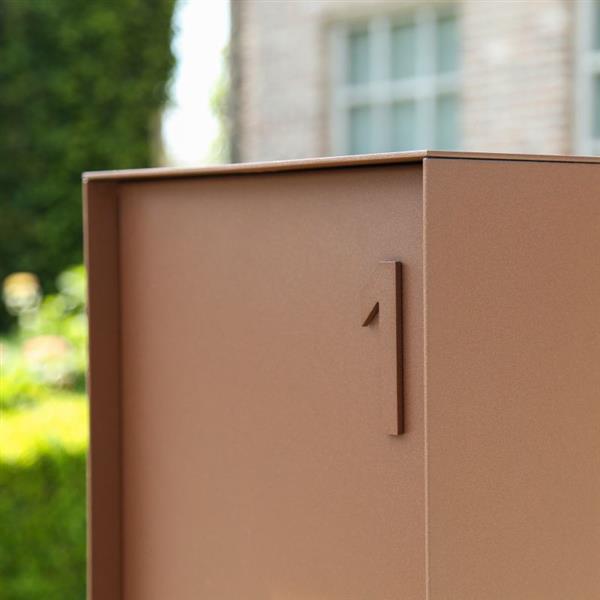 Grote foto cortenstaal brievenbus tuin en terras brievenbussen