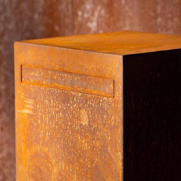 Grote foto cortenstaal brievenbus tuin en terras brievenbussen