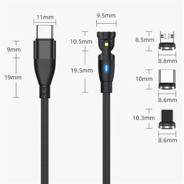 Grote foto usb type c naar iphone lightning magnetische oplaadkabel 1 8 meter 100w usb c fast charging opla telecommunicatie opladers en autoladers
