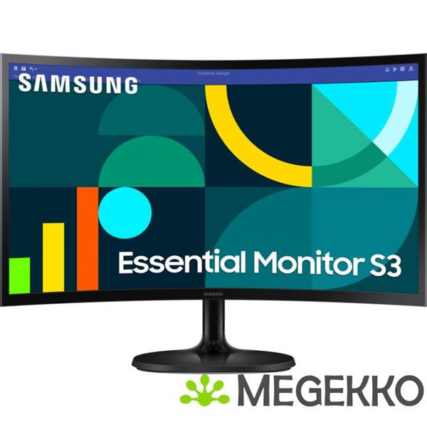 Grote foto samsung essential s3 ls24d360gauxen 24 full hd curved 100hz va monitor computers en software overige computers en software