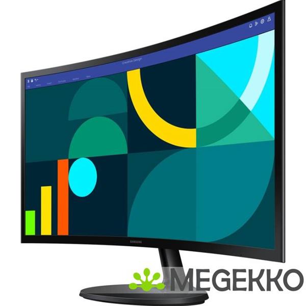 Grote foto samsung essential s3 ls24d360gauxen 24 full hd curved 100hz va monitor computers en software overige computers en software