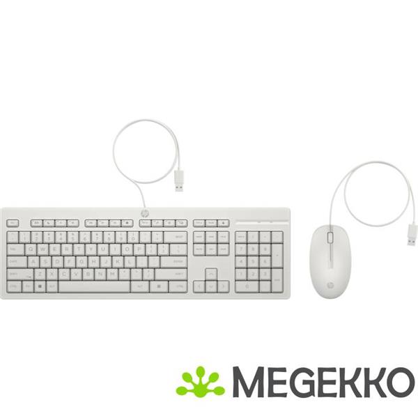 Grote foto hp 225 wired mouse and keyboard combo white computers en software overige computers en software