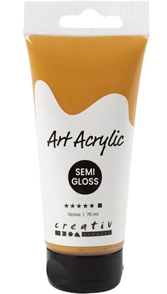 Grote foto allesverf acryl 75 ml semi glanzend dekkend okergeel acrylverf dekkend verzamelen overige verzamelingen