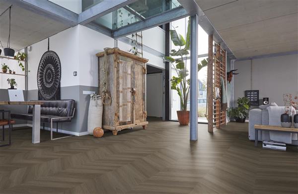 Grote foto yup fulham chevron dryback brown doe het zelf en verbouw tegels