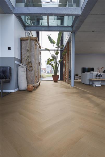 Grote foto yup merton herringbone dryback natural oak doe het zelf en verbouw tegels