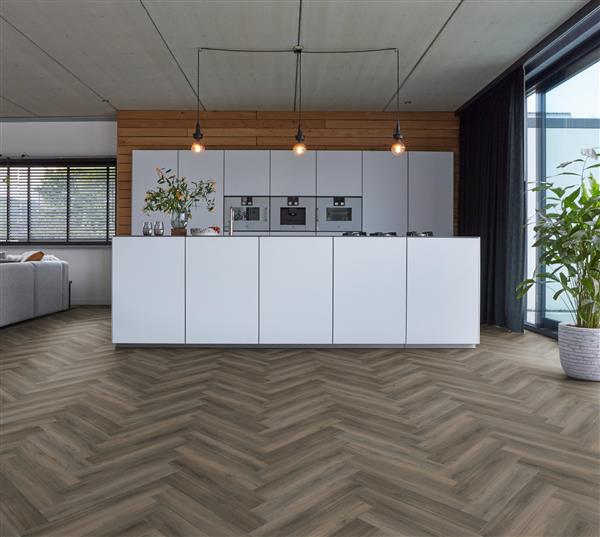 Grote foto yup herringbone dryback dark grey doe het zelf en verbouw tegels