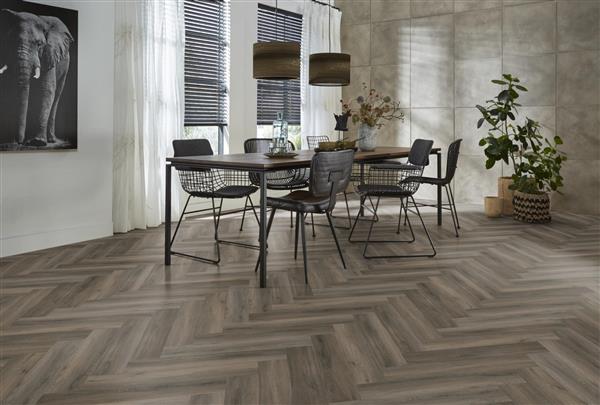 Grote foto yup herringbone dryback dark grey doe het zelf en verbouw tegels