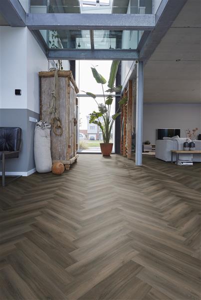 Grote foto yup herringbone dryback dark grey doe het zelf en verbouw tegels