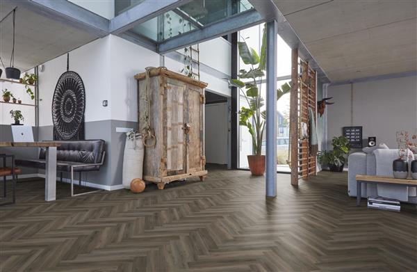 Grote foto yup herringbone dryback dark grey doe het zelf en verbouw tegels