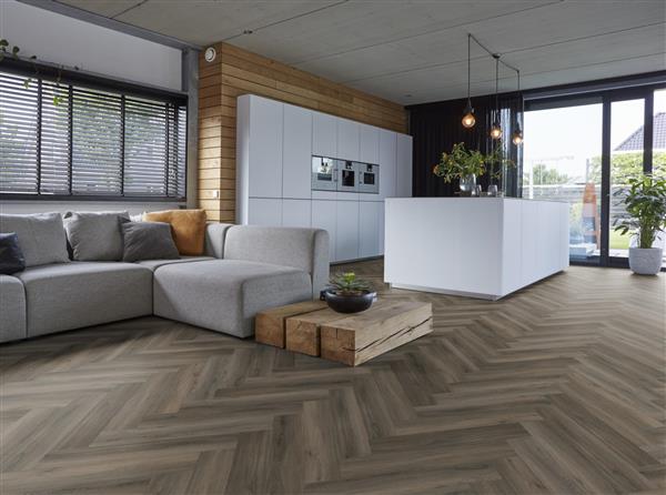 Grote foto yup herringbone dryback dark grey doe het zelf en verbouw tegels
