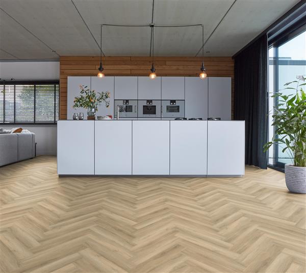 Grote foto yup herringbone dryback beige doe het zelf en verbouw tegels