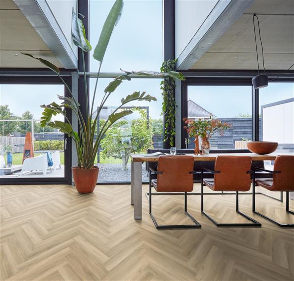 Grote foto yup herringbone dryback beige doe het zelf en verbouw tegels
