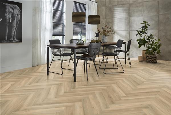 Grote foto yup herringbone dryback beige doe het zelf en verbouw tegels