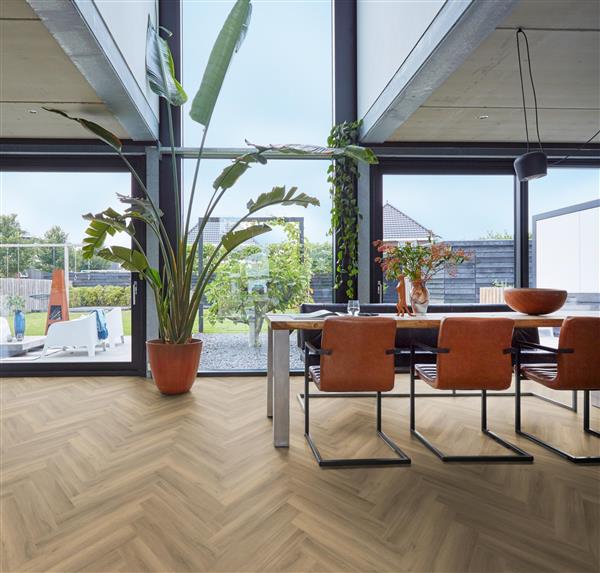 Grote foto yup herringbone dryback natural doe het zelf en verbouw tegels