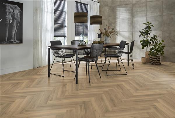 Grote foto yup herringbone dryback natural doe het zelf en verbouw tegels