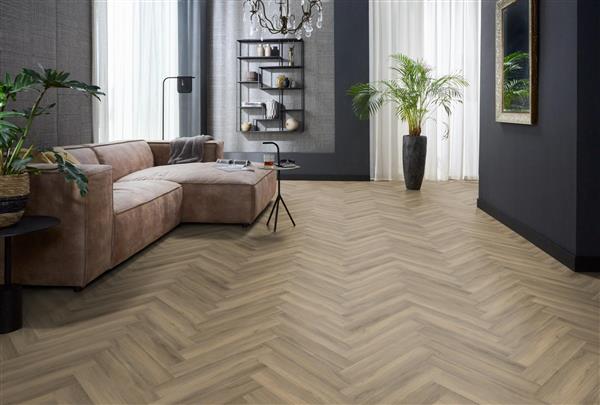 Grote foto yup herringbone dryback light brown doe het zelf en verbouw tegels