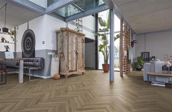 Grote foto yup herringbone dryback light brown doe het zelf en verbouw tegels