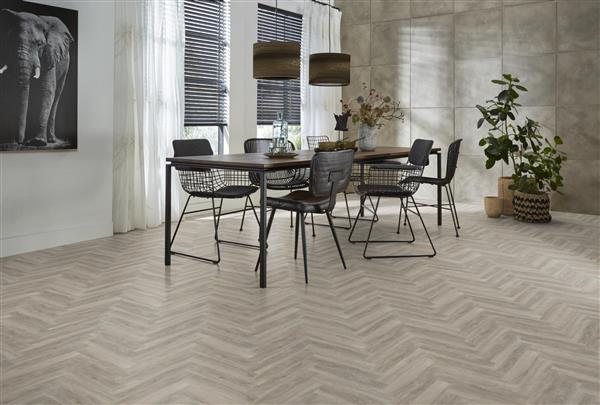 Grote foto yup herringbone dryback light grey doe het zelf en verbouw tegels