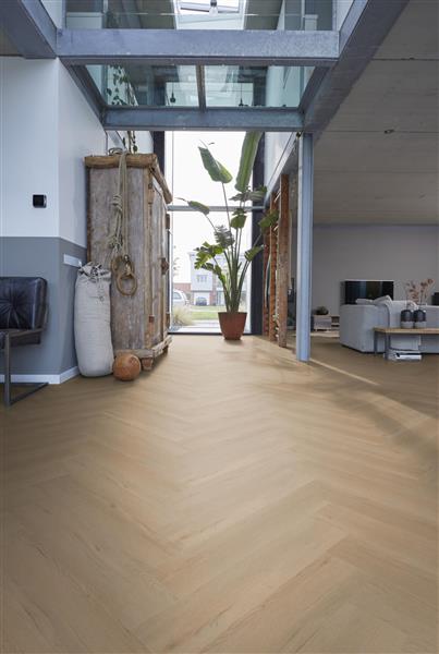 Grote foto yup leyton herringbone click src beige doe het zelf en verbouw tegels