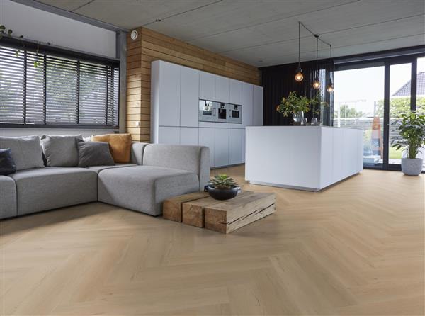 Grote foto yup leyton herringbone click src beige doe het zelf en verbouw tegels
