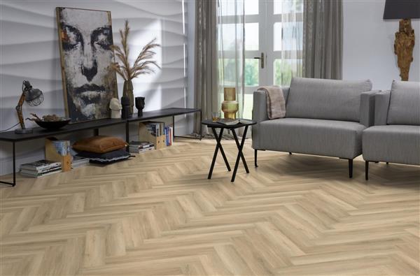 Grote foto yup herringbone click src beige doe het zelf en verbouw tegels