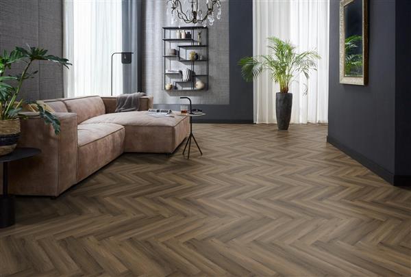 Grote foto yup herringbone click src warm brown doe het zelf en verbouw tegels