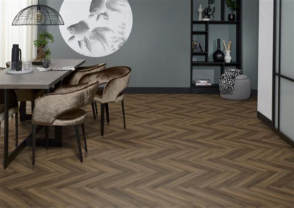 Grote foto yup herringbone click src warm brown doe het zelf en verbouw tegels