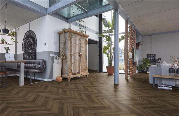 Grote foto yup herringbone click src warm brown doe het zelf en verbouw tegels