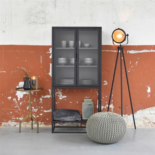 Grote foto vitrinekast level zwart 70x35x150 cm huis en inrichting eettafels