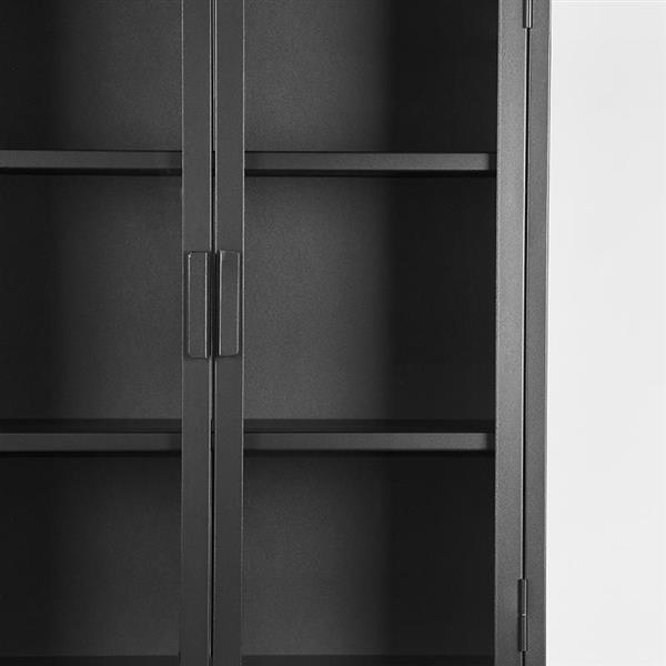 Grote foto vitrinekast level zwart 70x35x150 cm huis en inrichting eettafels