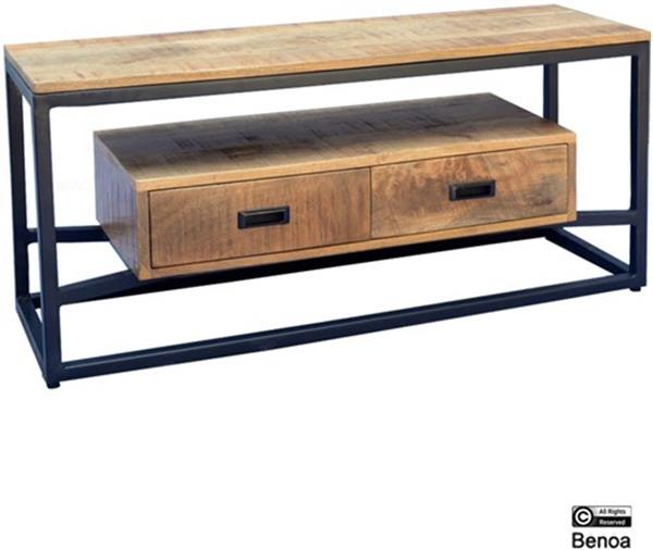 Grote foto tv meubel len 2 lades 110x40x50 cm actie huis en inrichting eettafels