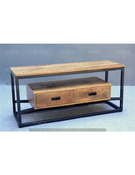 Grote foto tv meubel len 2 lades 110x40x50 cm actie huis en inrichting eettafels