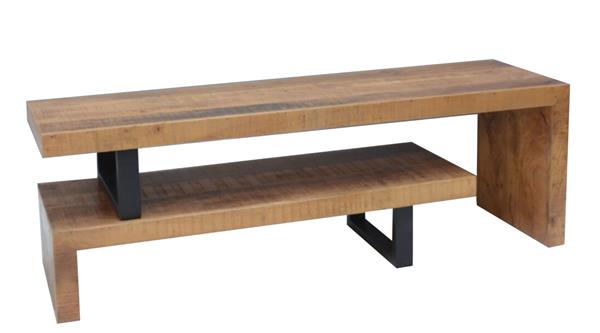 Grote foto tv meubel kelly 140 cm naturel mangohout verlengbaar verwacht vanaf week 22 huis en inrichting eettafels