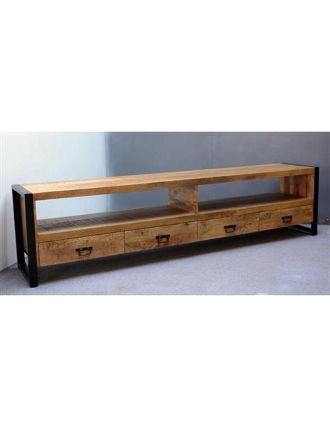 Grote foto tv meubel britt 4 lade 220x45x60 cm huis en inrichting eettafels