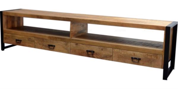 Grote foto tv meubel britt 4 lade 220x45x60 cm huis en inrichting eettafels